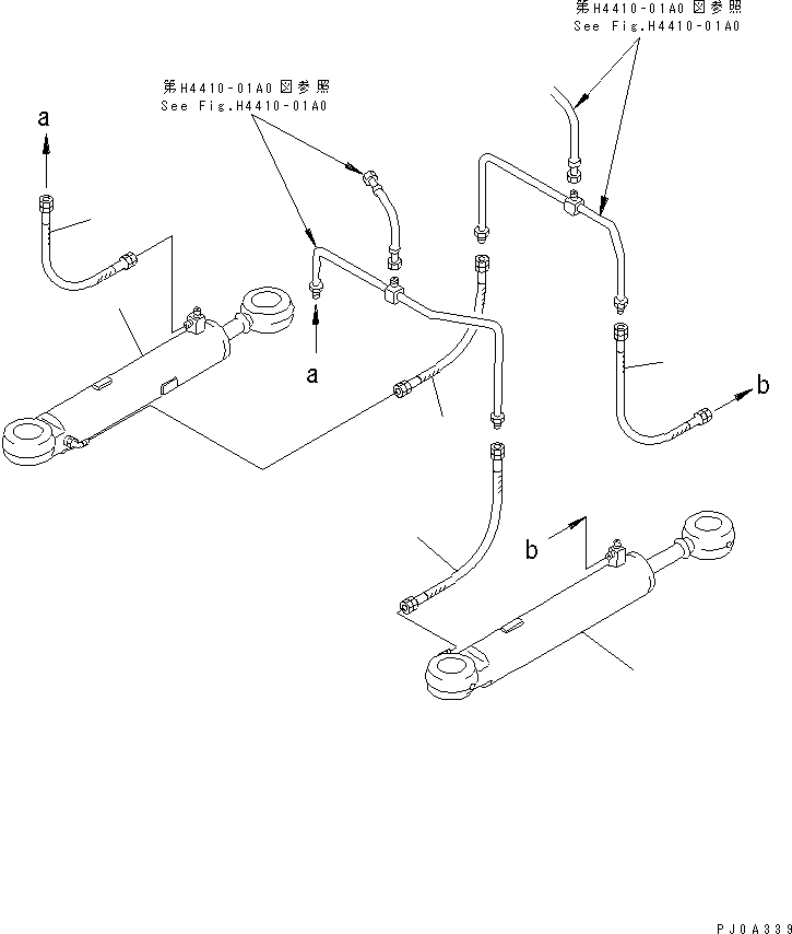 CYLINDER GROUP,L.H. (SEE FIG. Y1622-01A0B) ((\2\707-00-X7490)) KOMATSU