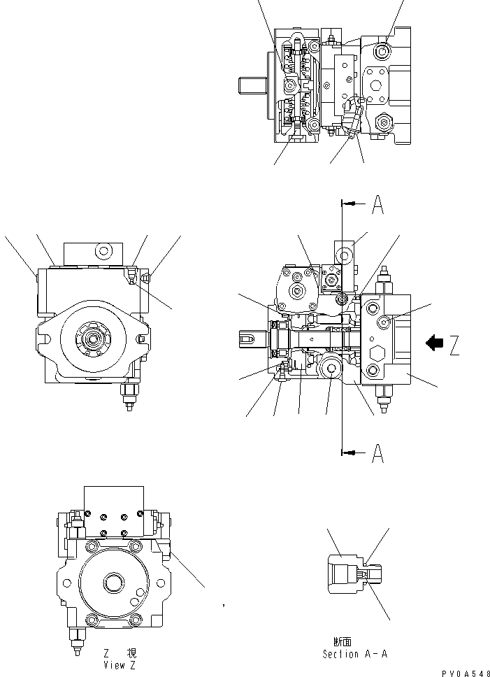 CYLINDER,(SEE FIG. Y1610-08A0B) (UC4100647446) KOMATSU