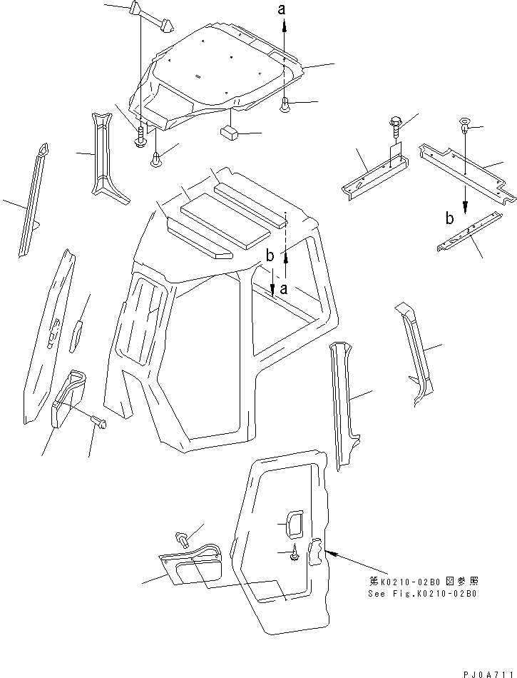 Кабина в сборе (14X-911-0800) KOMATSU