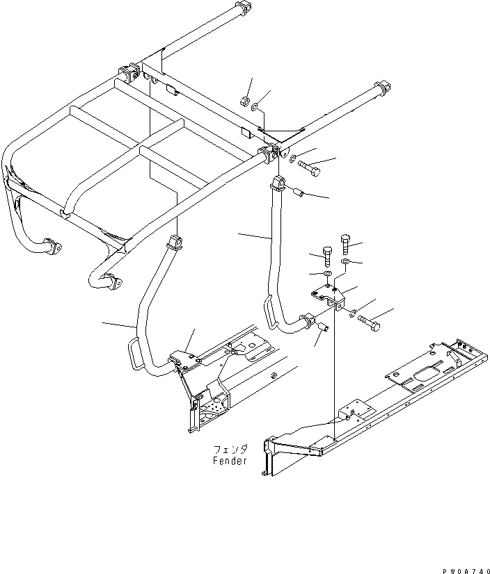 POLE,L.H. 14X-978-2740 KOMATSU
