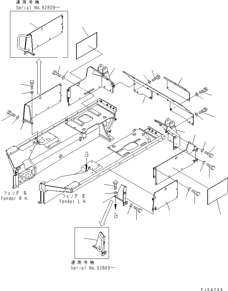 PLATE MARK,(D65PX) 14X-98-23290 KOMATSU