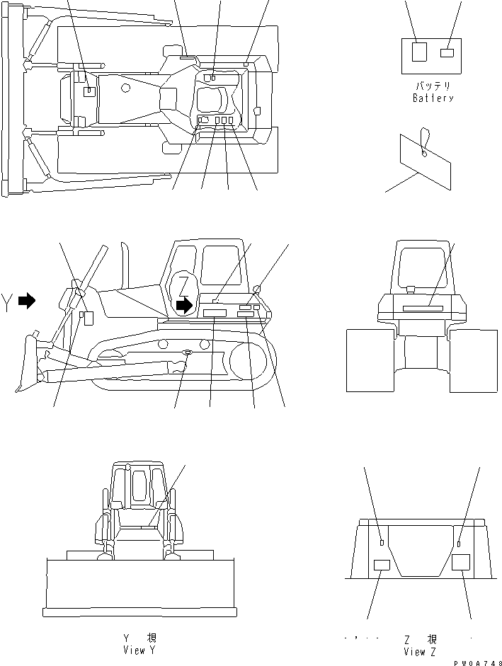 PLATE, MARK,D65PX 14X-98-21310 KOMATSU