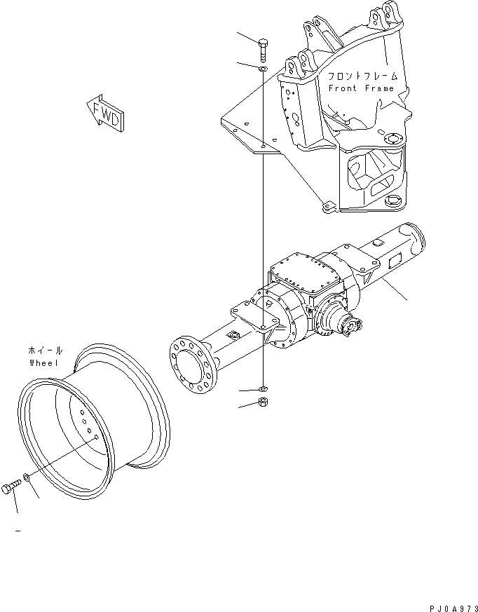 AXLE ASS'Y,FRONT (417-22-20001) KOMATSU
