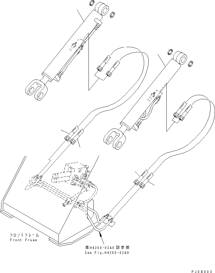 CYLINDER GROUP,LIFT, R.H. (707-00-X7A40) KOMATSU