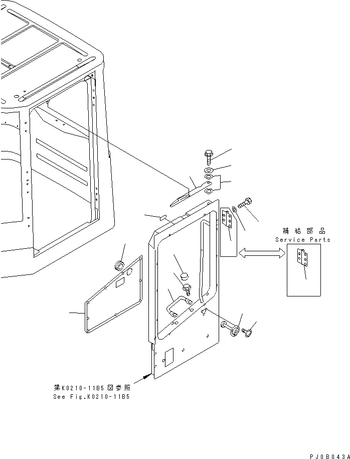 DOOR ASS'Y,L.H. (417-56-21400) KOMATSU