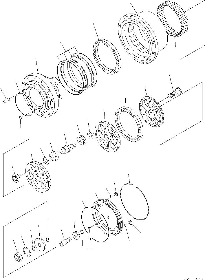 SPUR GEAR KIT (3 PIECES) TZ502D1107-00 KOMATSU