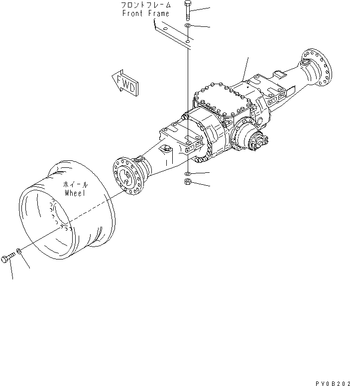 AXLE ASS'Y,FRONT (419-22-20012) KOMATSU