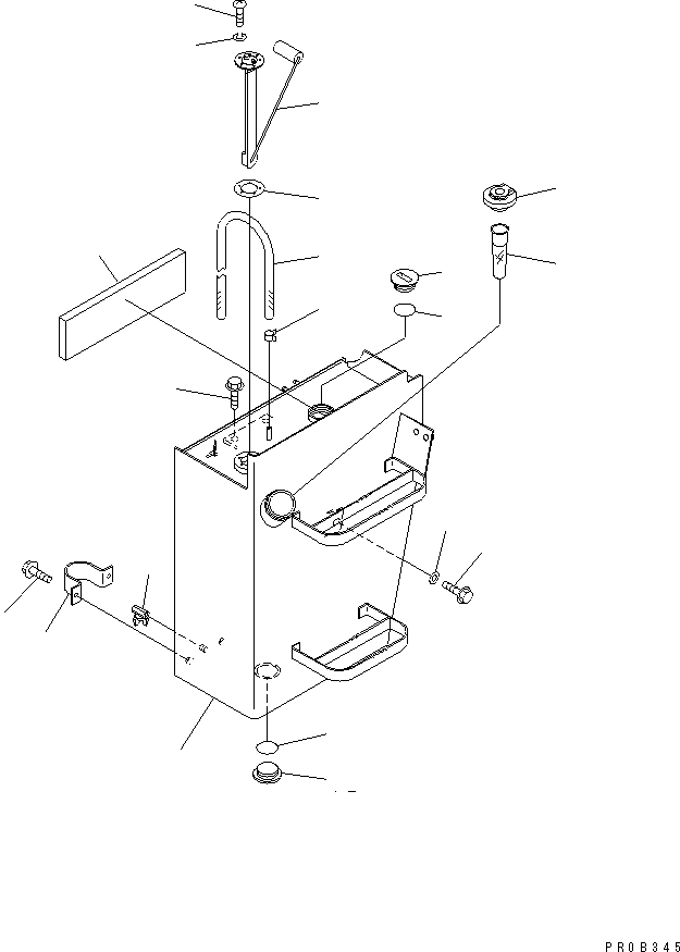 Топливный бак 415-04-21141 KOMATSU