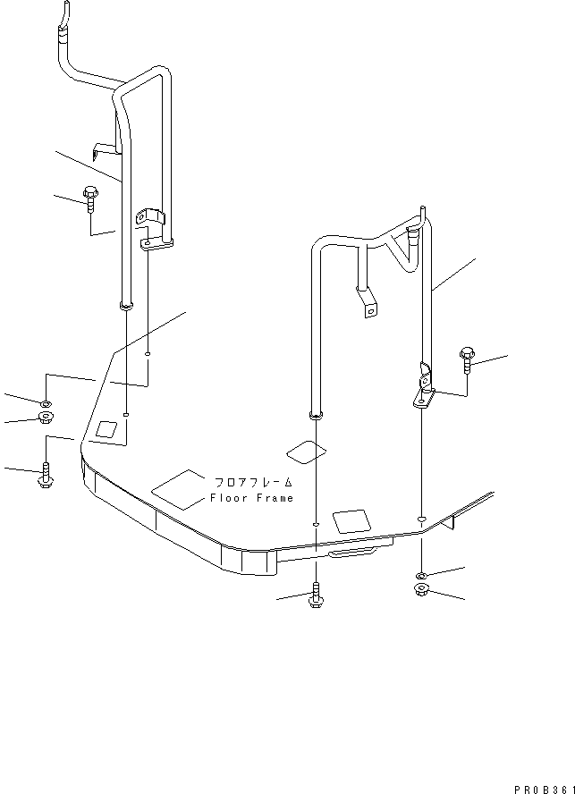 HAND RAIL,R.H. 415-54-25160 KOMATSU