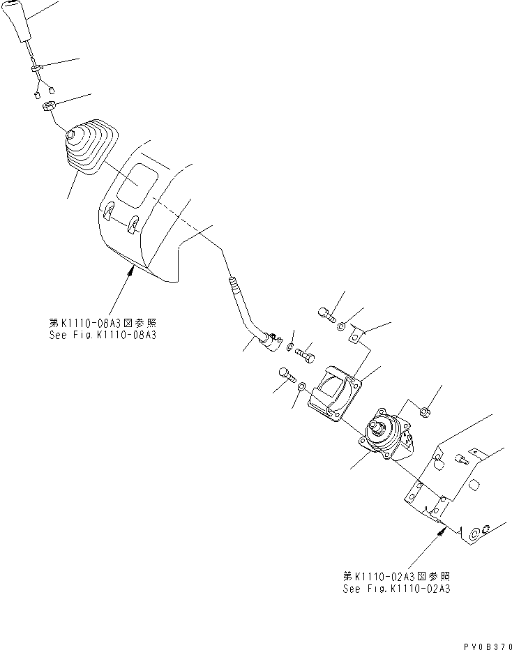 Рычаг левый 14S-43-11310 KOMATSU