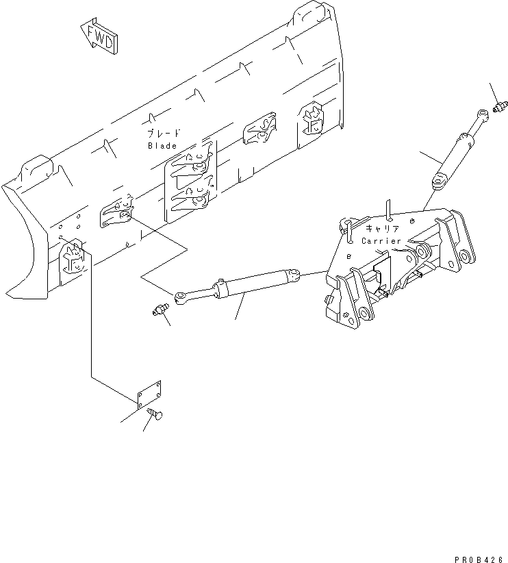 CYLINDER ASS'Y,ANGLE (L.H.) (707-00-60181) KOMATSU