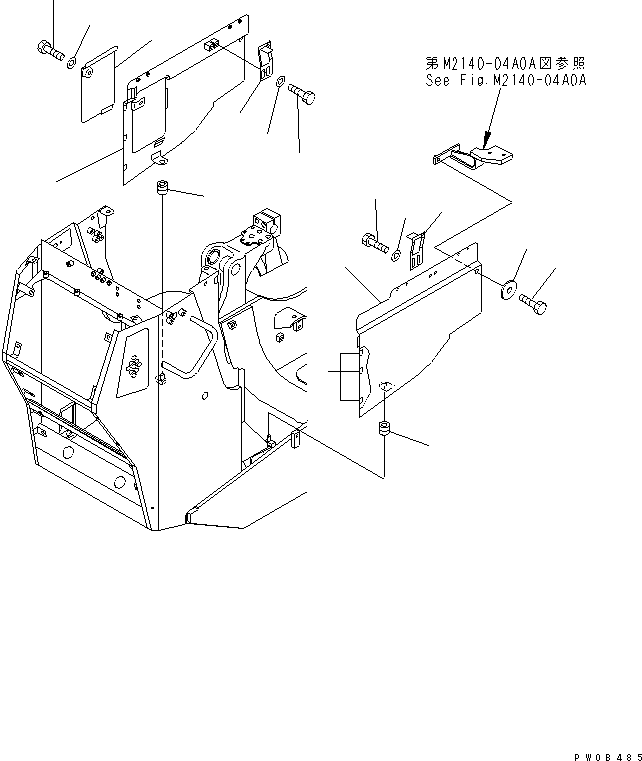 Крышка левая 124-54-52610 KOMATSU
