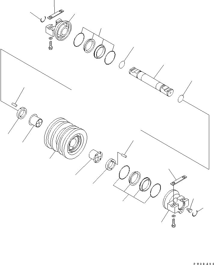 TRACK ROLLER ASS'Y,S 124-30-00211 KOMATSU