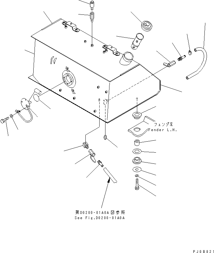 Топливный бак 14X-04-21190 KOMATSU
