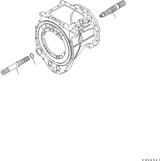 Вал 14X-15-22110 KOMATSU