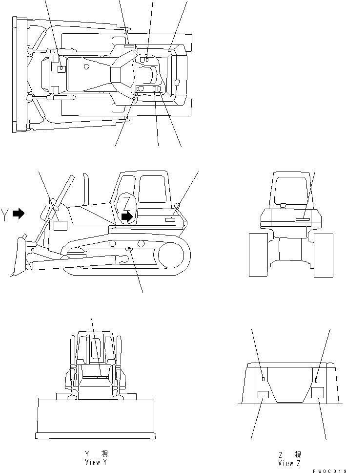 PLATE, CAUTION,SAFETY COMFIRM OF REAR 17A-98-11660 KOMATSU