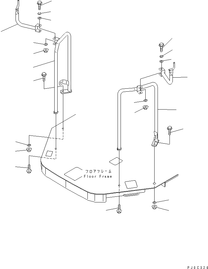 HANDRAIL,L.H. 415-54-25330 KOMATSU
