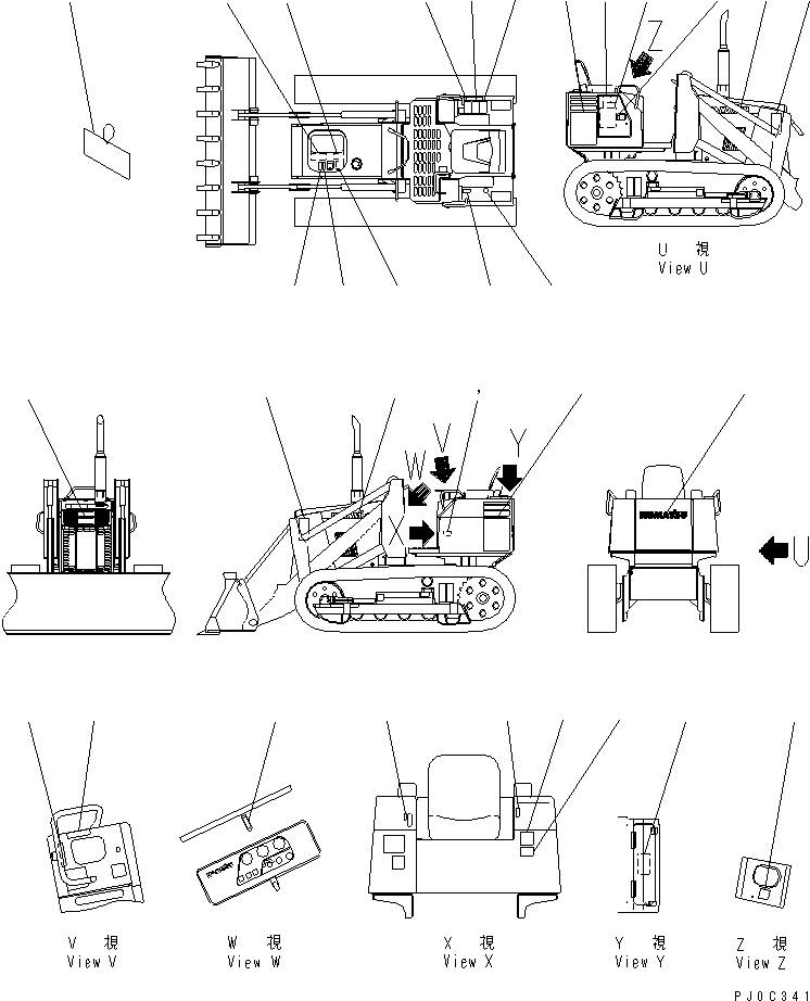 Табличка смазки 103-98-31325 KOMATSU