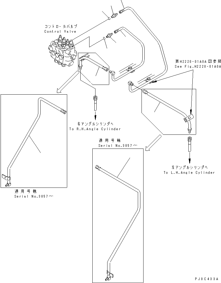 Трубка левая 114-62-44170 KOMATSU