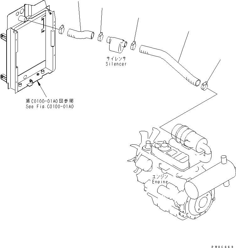 Шланг 20U-01-41310 KOMATSU