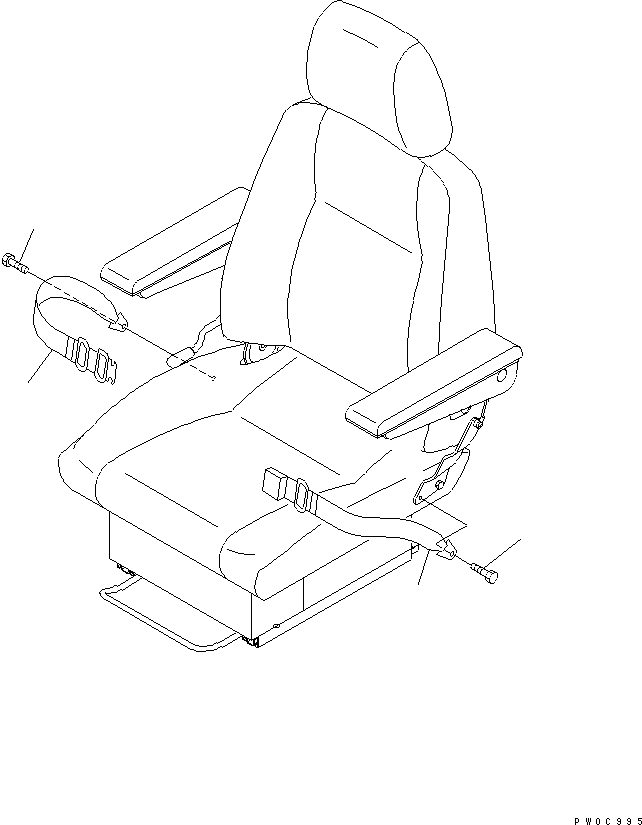 SEAT BELT ASS'Y 21J-57-11110 KOMATSU