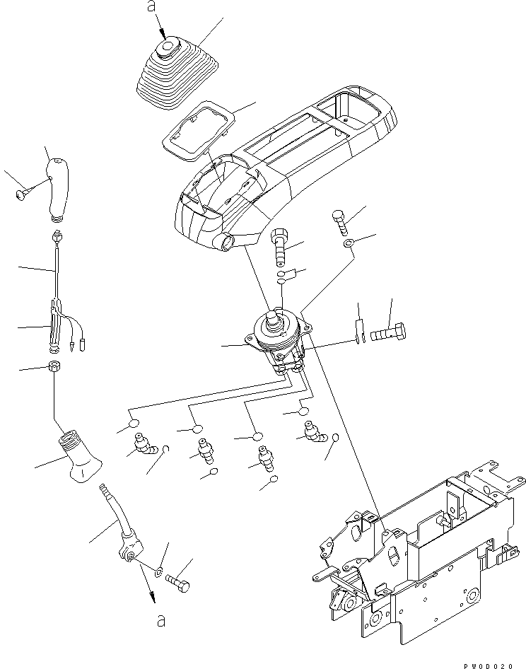 LEVER ASS'Y,L.H. 21W-43-41111 KOMATSU