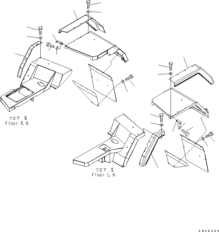 COVER,FRONT R.H. 424-54-34440 KOMATSU