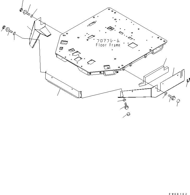 COVER,L.H. (WELDED) 421-54-32182 KOMATSU