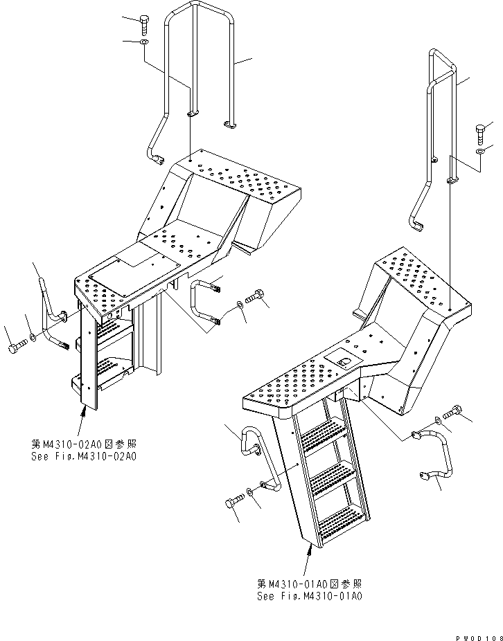 HANDRAIL,L.H. 421-54-35190 KOMATSU