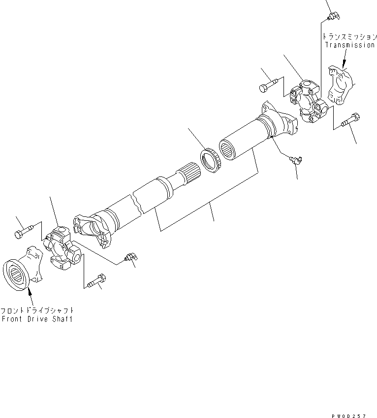 SHAFT ASS'Y,CENTER \0\421-20-32111 KOMATSU