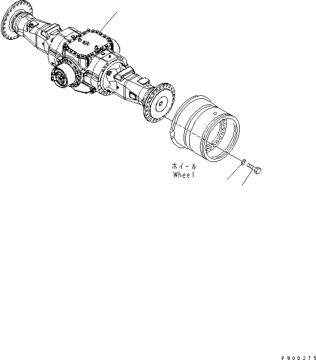 AXLE ASS'Y,REAR (LIMITED SLIP DEF.) (421-23-30160) KOMATSU