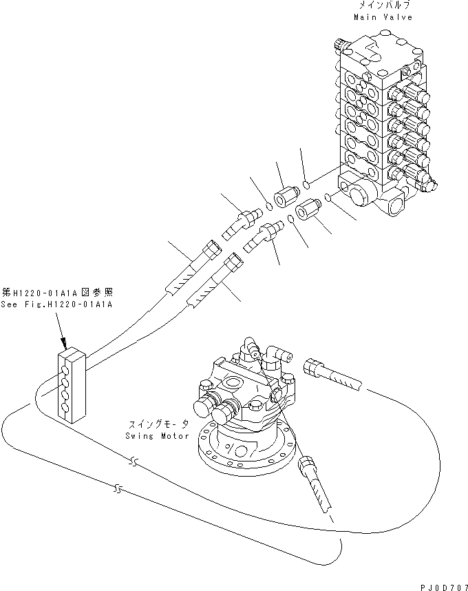 HOSE, 1100MM 201-62-76620 KOMATSU