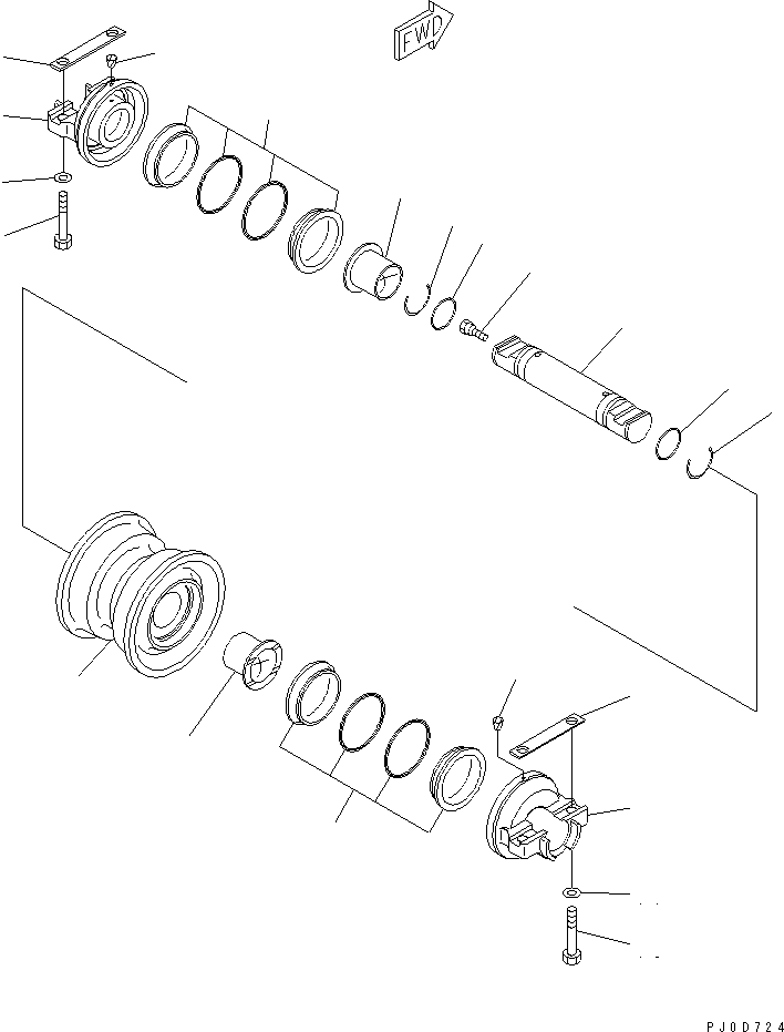 Опорный каток в сборе \0\113-30-00172 KOMATSU