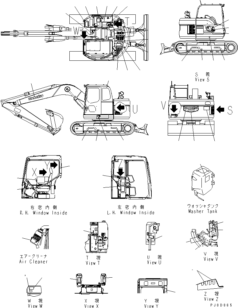 PLATE¤ MARK,MACHINE MODEL 22A-00-11230 KOMATSU