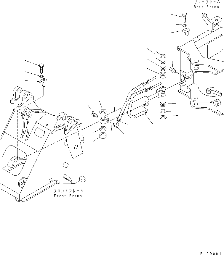 CYLINDER ASS'Y,STEERING (707-00-08701) KOMATSU
