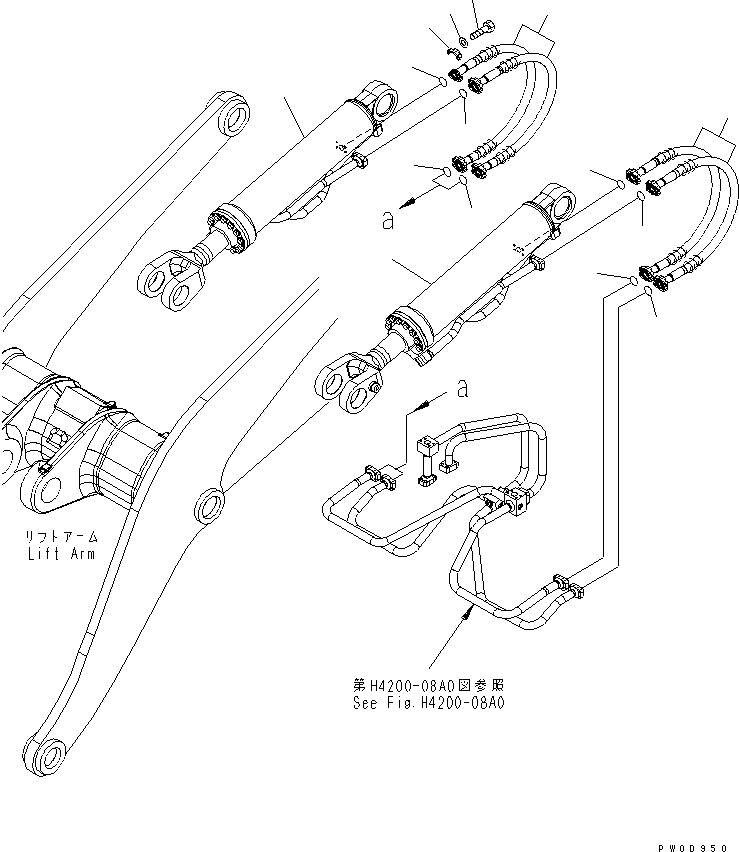 CYLINDER GROUP,LIFT, L.H. (707-01-X7750) KOMATSU