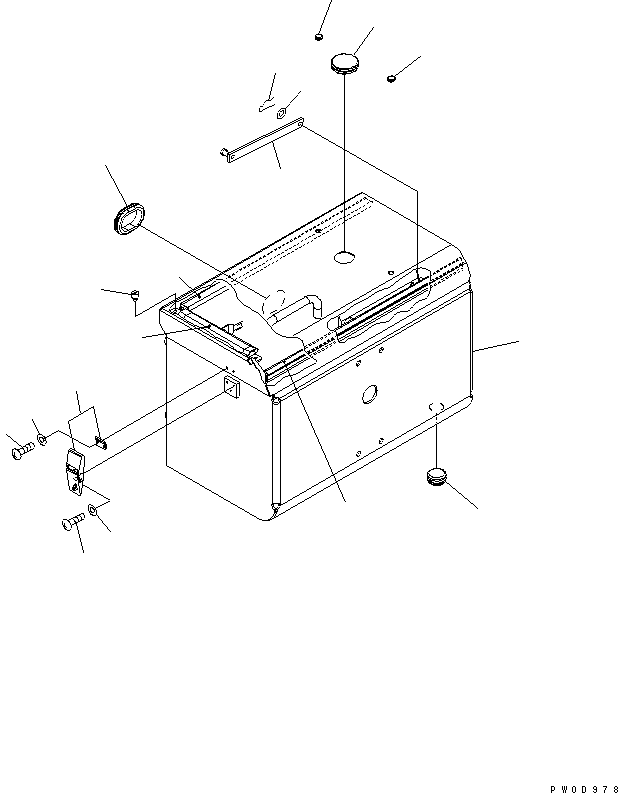 BATTERY BOX ASS'Y,L.H. 424-06-32100 KOMATSU