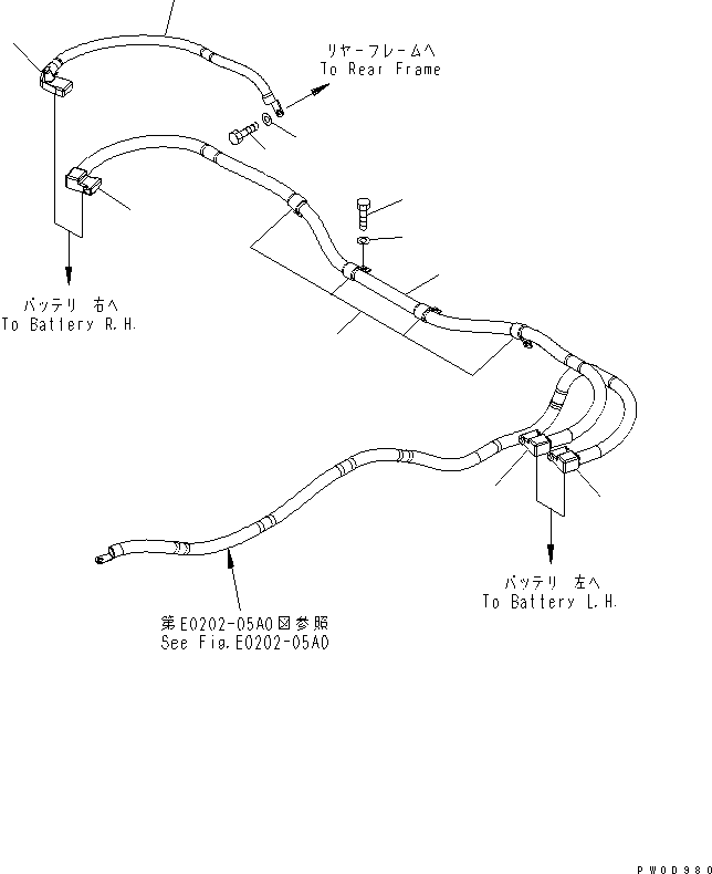 Кабель \1\421-06-32340 KOMATSU