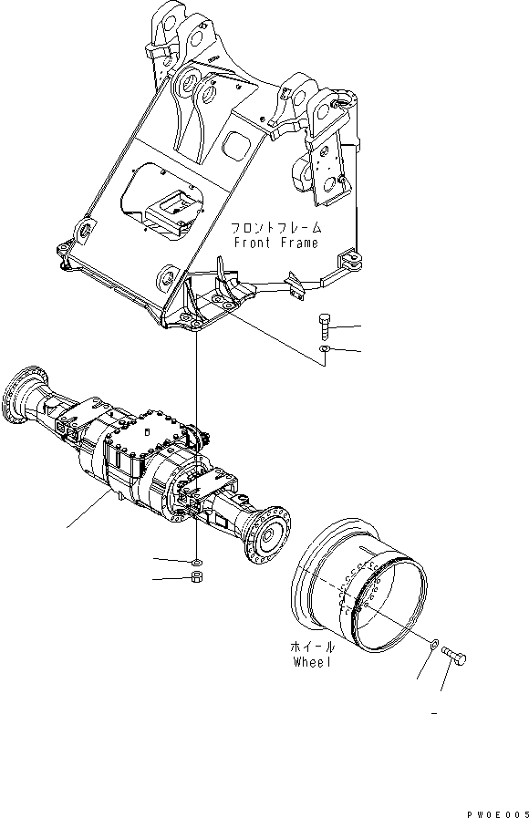 AXLE ASS'Y,FRONT (423-22-30003) KOMATSU