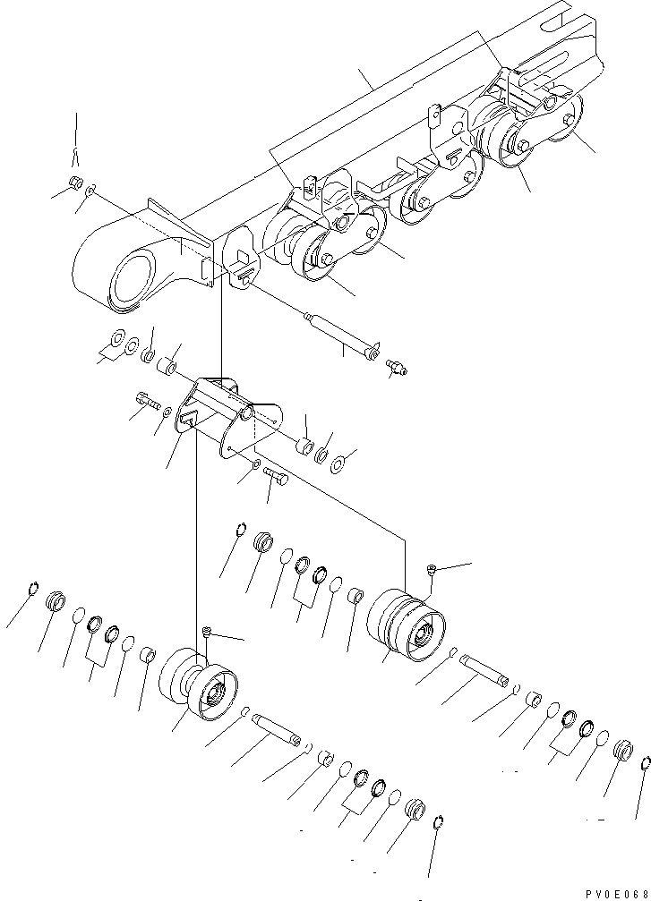 Опорный каток в сборе 13S-30-16700 KOMATSU