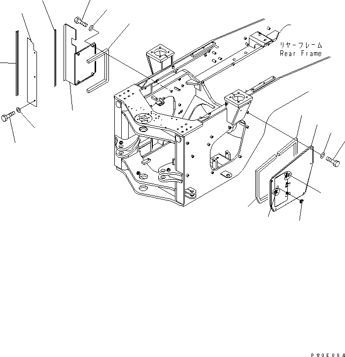 Крышка левая \0\424-46-34141 KOMATSU