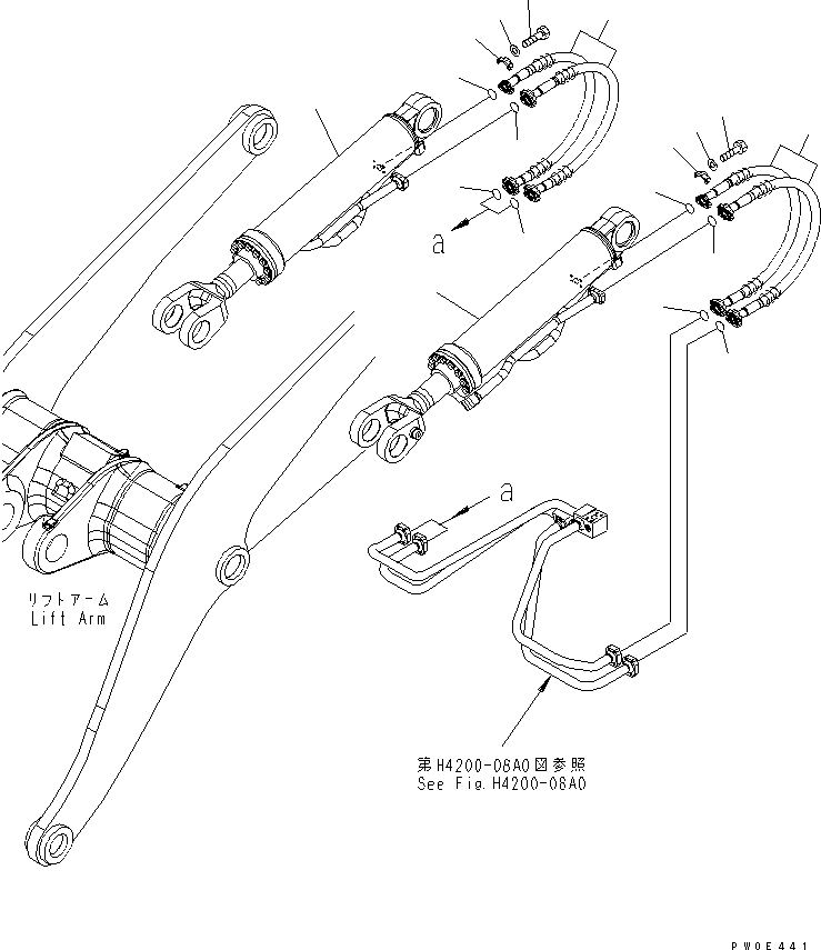 CYLINDER GROUP,LIFT, R.H. (707-01-X7641) KOMATSU
