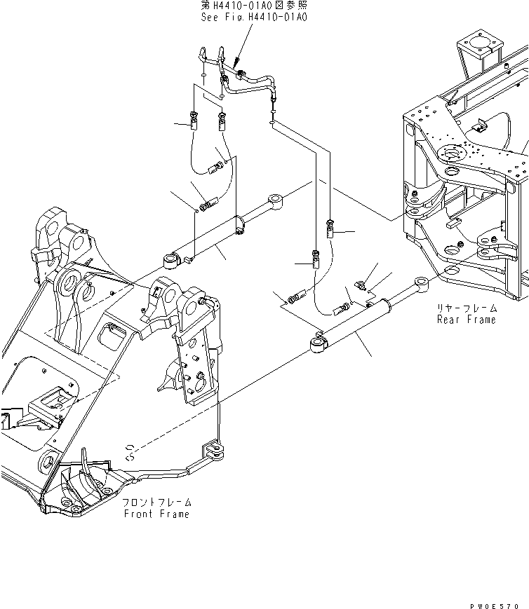 CYLINDER ASS'Y,STEERING (707-00-07F90) KOMATSU