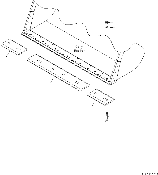 KIT,BOLT ON CUTTING EDGE 424-815-A150 KOMATSU