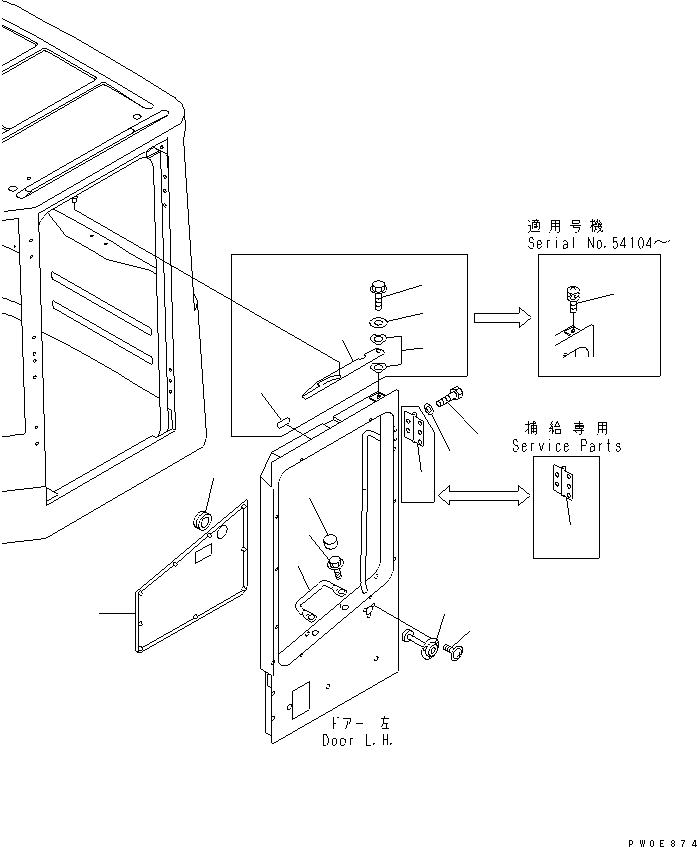 DOOR ASS'Y,L.H. (417-926-2400) KOMATSU