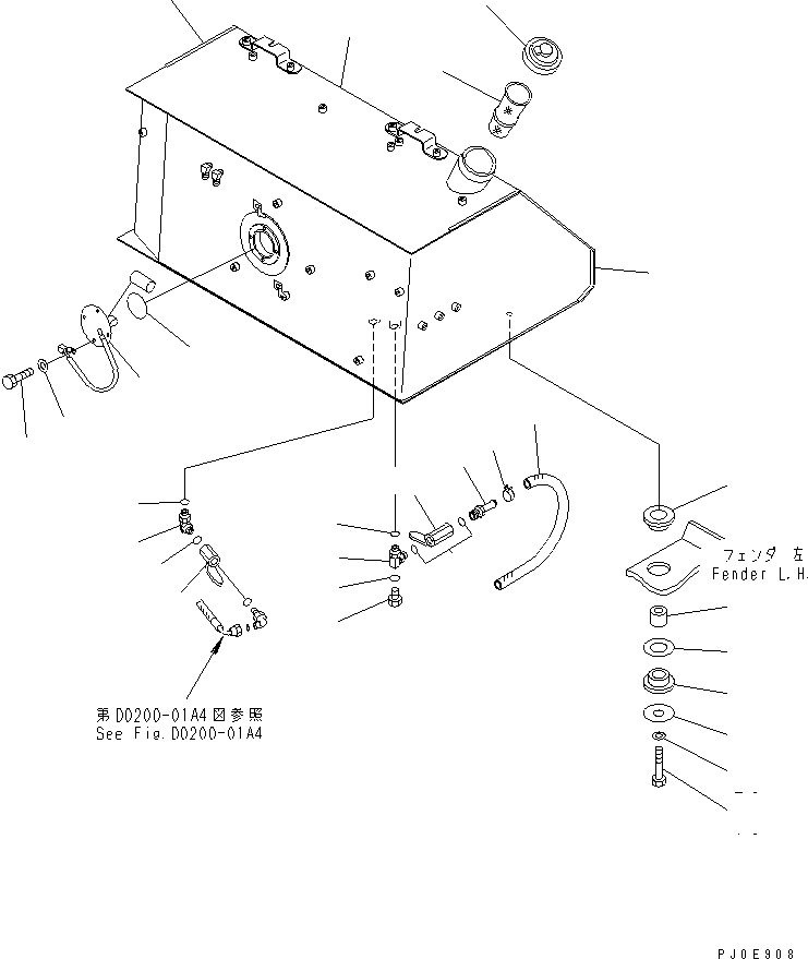Топливный бак 14X-04-21751 KOMATSU