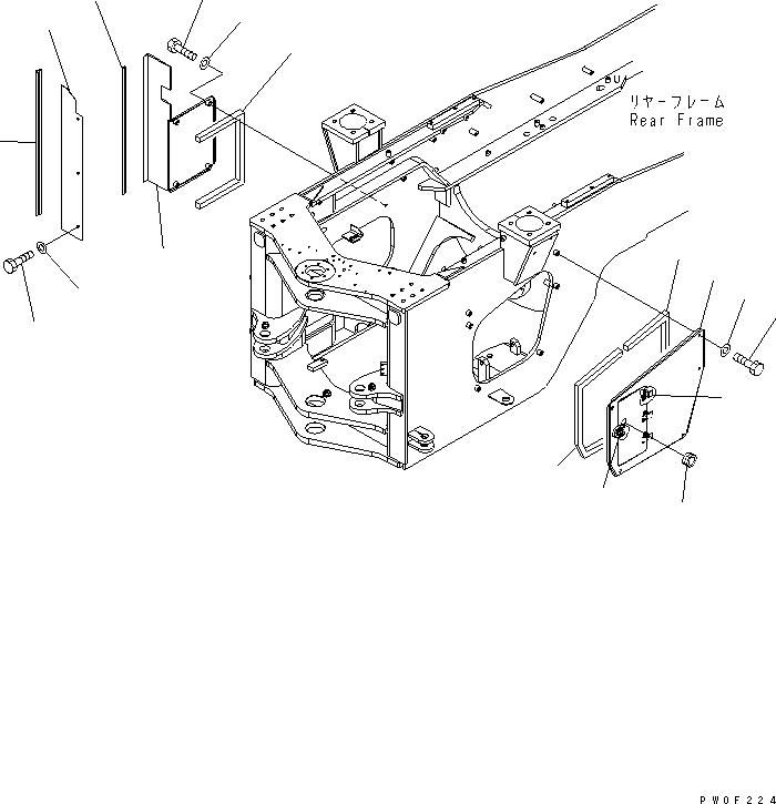 Крышка правая 424-46-34260 KOMATSU