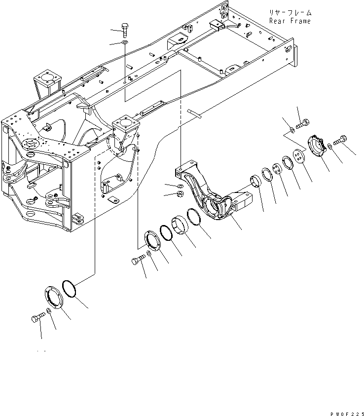 SUPPORT,REAR 424-46-37111 KOMATSU