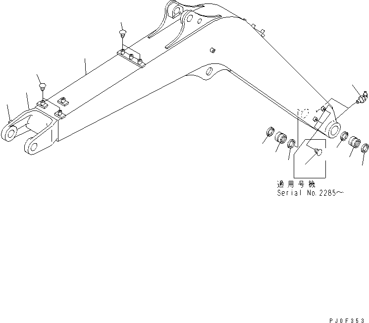 Стрела 22N-70-11100 KOMATSU