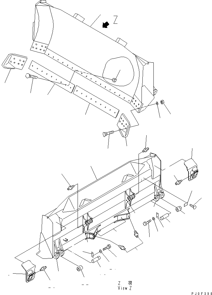 Кронштейн правый (сварной) 14X-952-1440 KOMATSU
